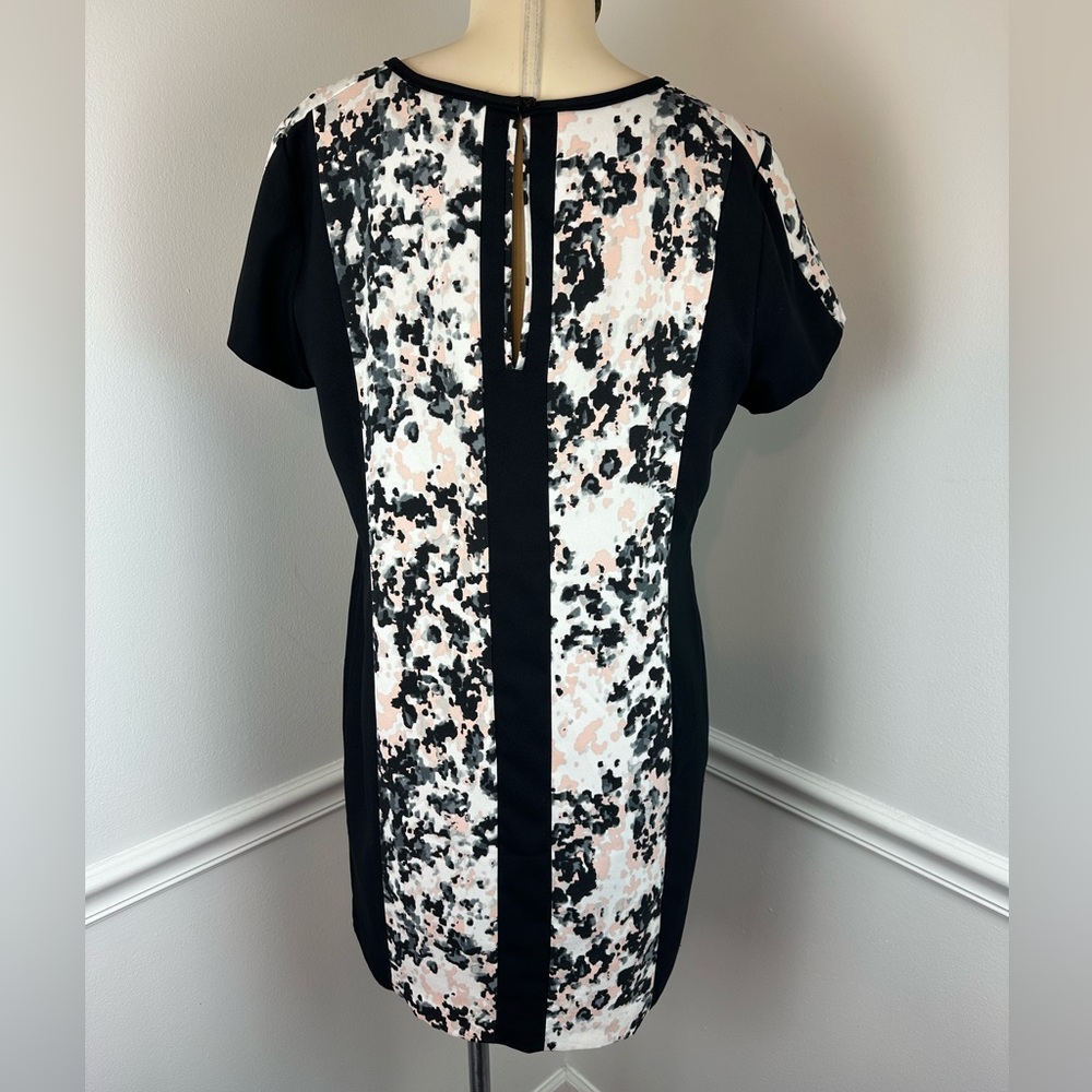 BANANA REPUBLIC Black White Grey & Pink Dress | Size 12 | Business Career Office - Picture 5 of 12